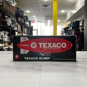 Texaco Blimp Limited Edition Die Cast Metal Money Bank Red